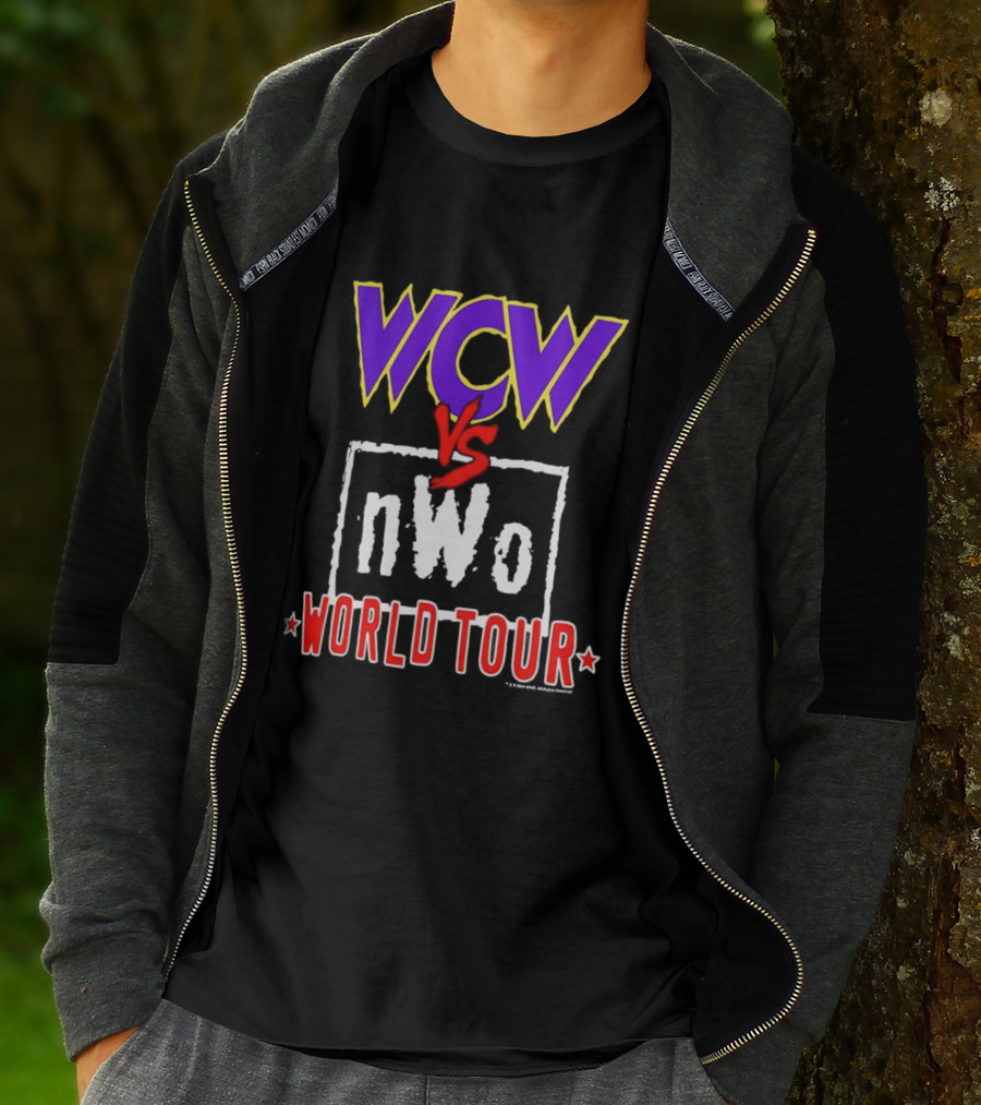 Heather Charcoal WCW Vs NWo World Tour Classic Wrestling Rivalry T-Shirt