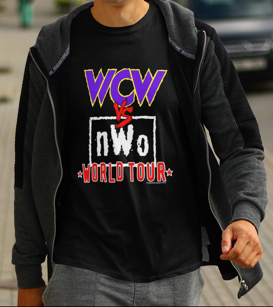 Heather Charcoal WCW Vs NWo World Tour Classic Wrestling Rivalry T-Shirt