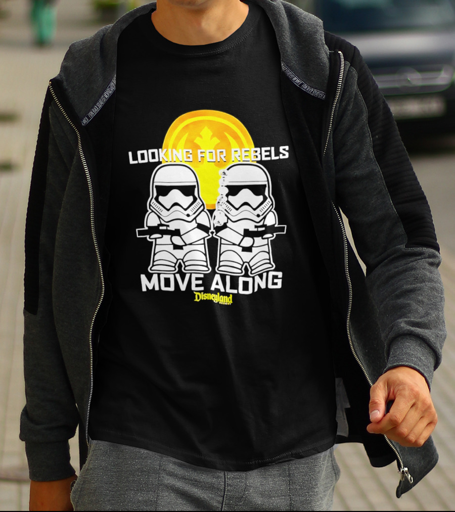 Stormtrooper Search Looking For Rebels Move Along Disneyland T-Shirt