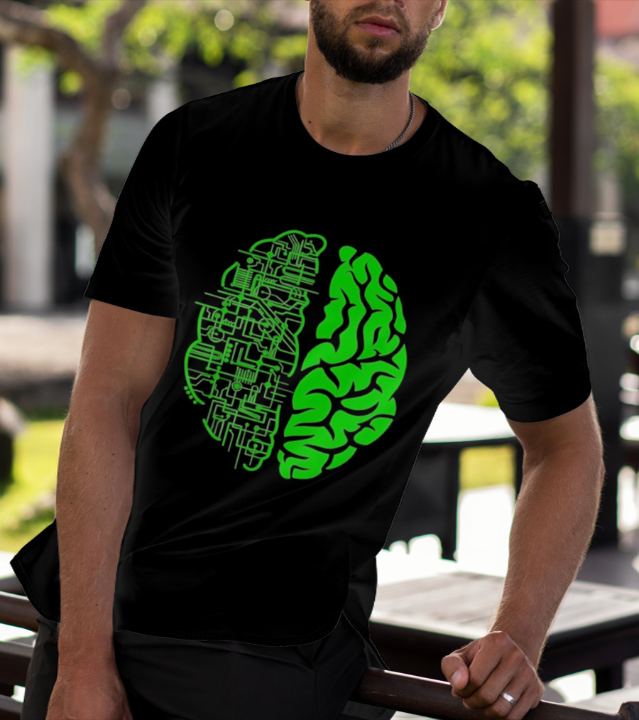 Mind Vs Machine Circuitry Brain Dual Personality T-Shirt