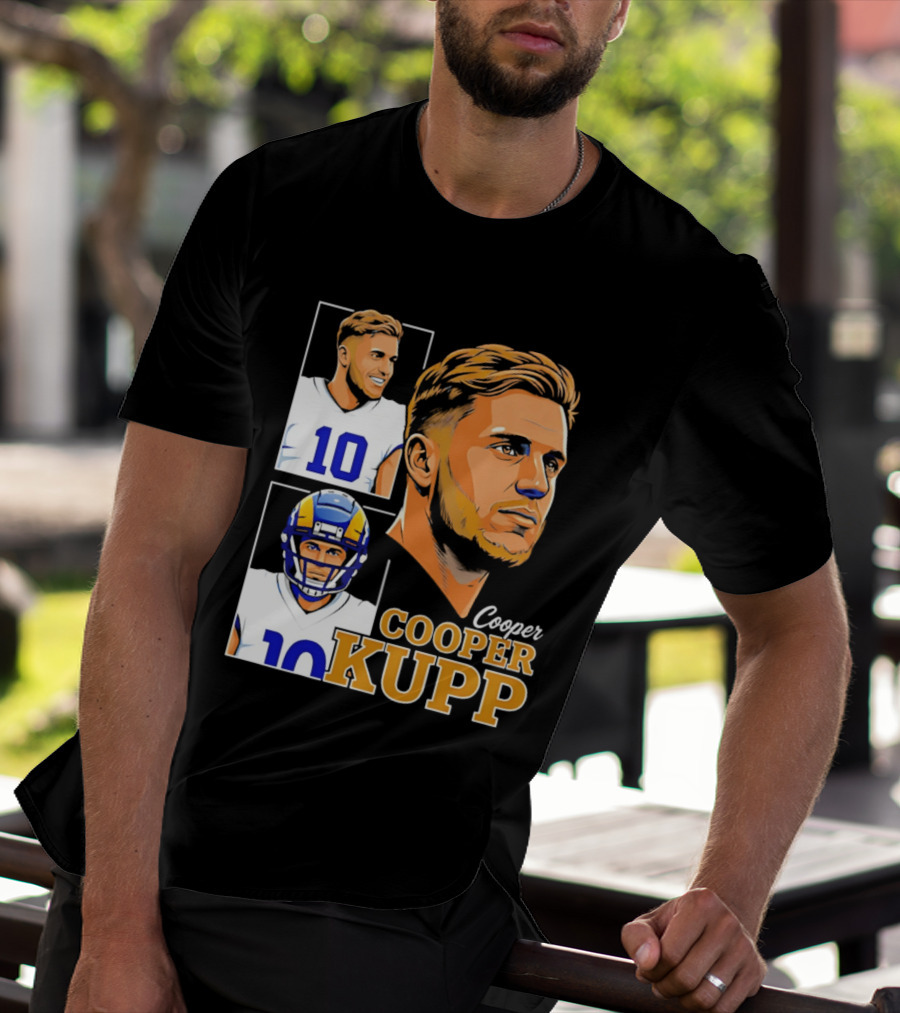 Cooper Kupp Number 10 Los Angeles Rams Football Player Collage 2026 T-Shirt