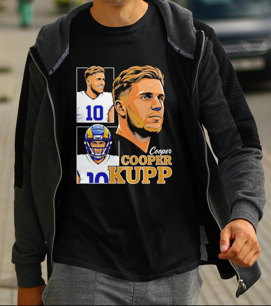 Cooper Kupp Number 10 Los Angeles Rams Football Player Collage 2026 T-Shirt
