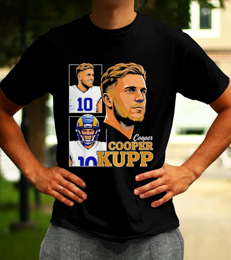 Cooper Kupp Number 10 Los Angeles Rams Football Player Collage 2026 T-Shirt