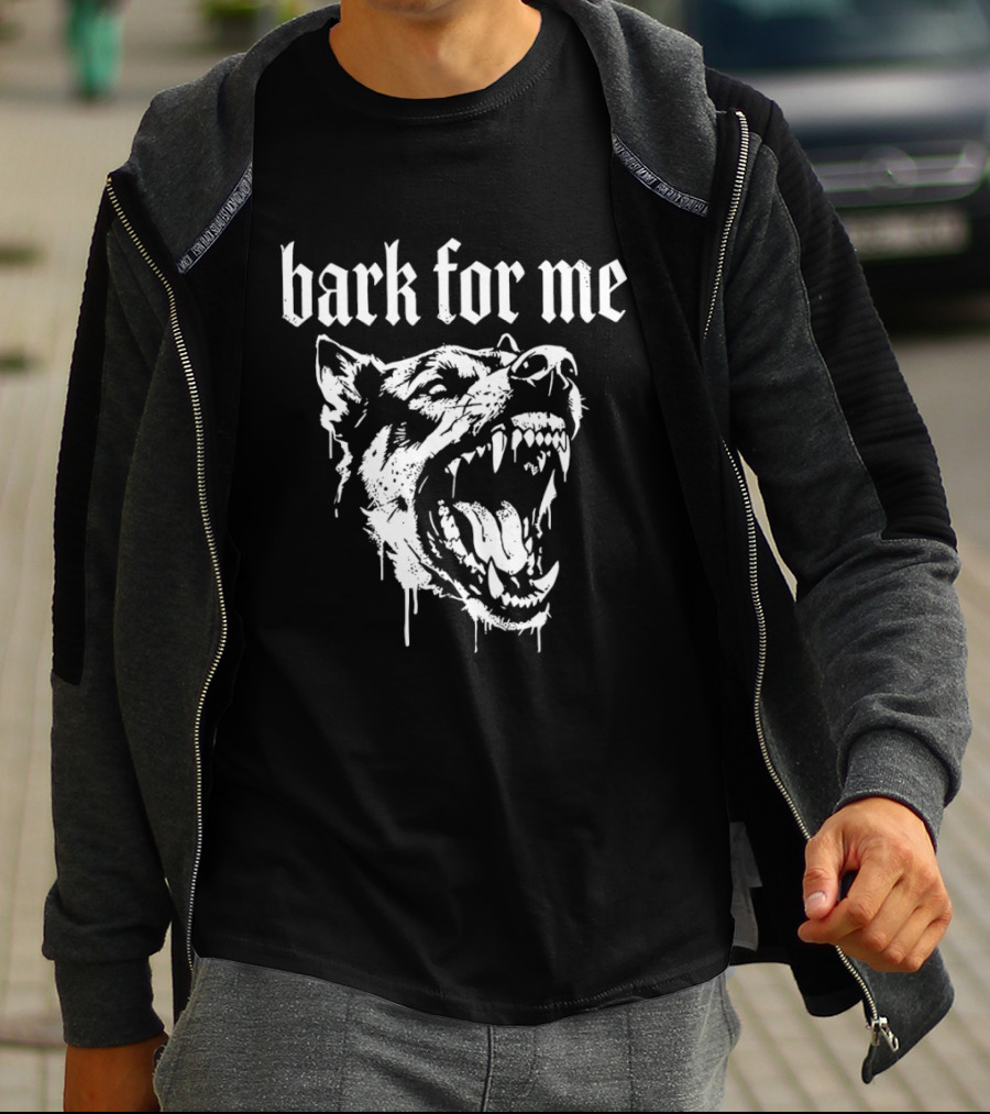 Bark For Me Big Dog Head Gothic T-Shirt