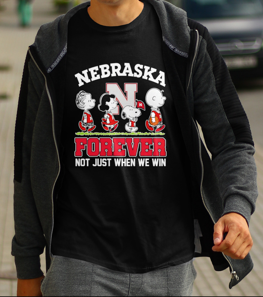 Nebraska Cornhuskers Peanuts Snoopy Forever Not Just When We Win T-Shirt