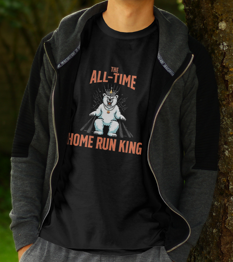 Polar Bear King All Time Home Run King Throne T-Shirt