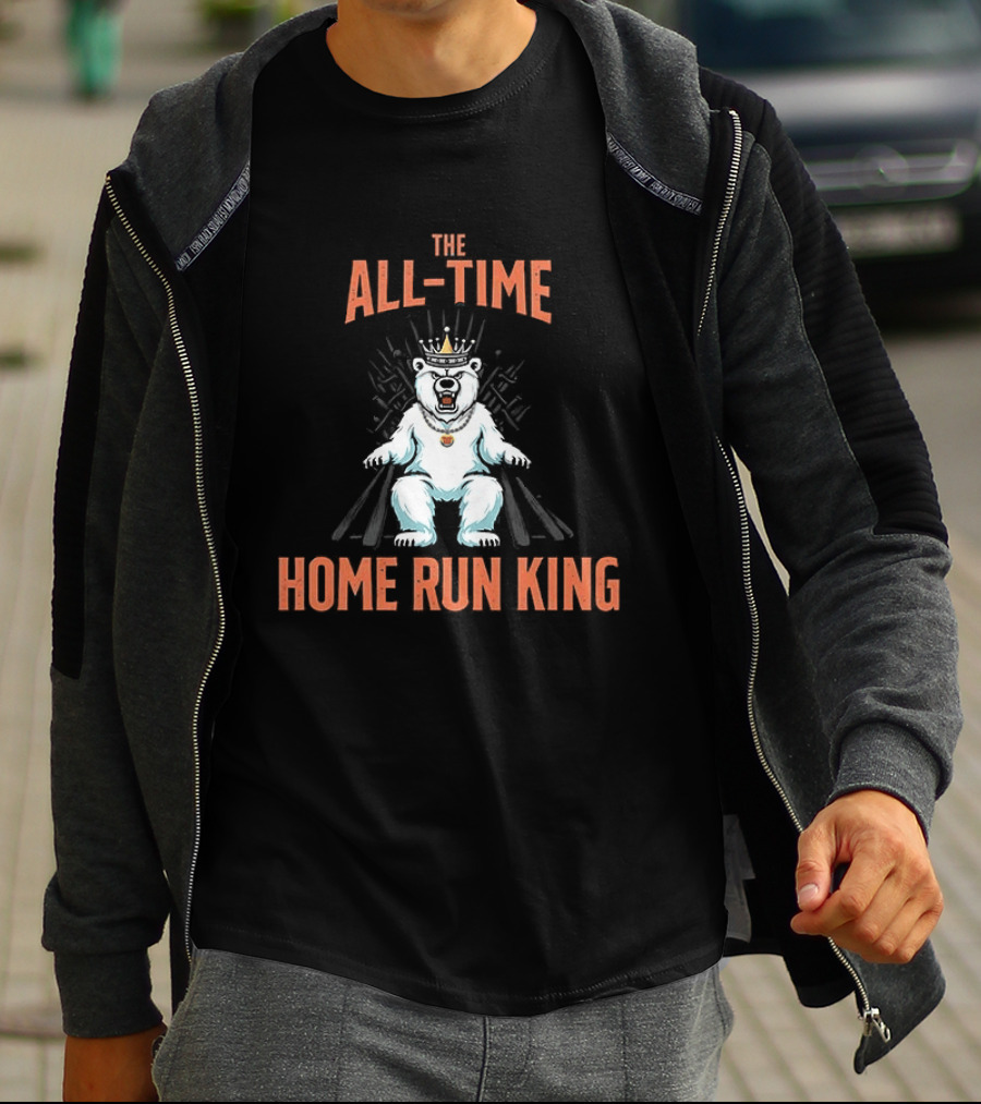 Polar Bear King All Time Home Run King Throne T-Shirt