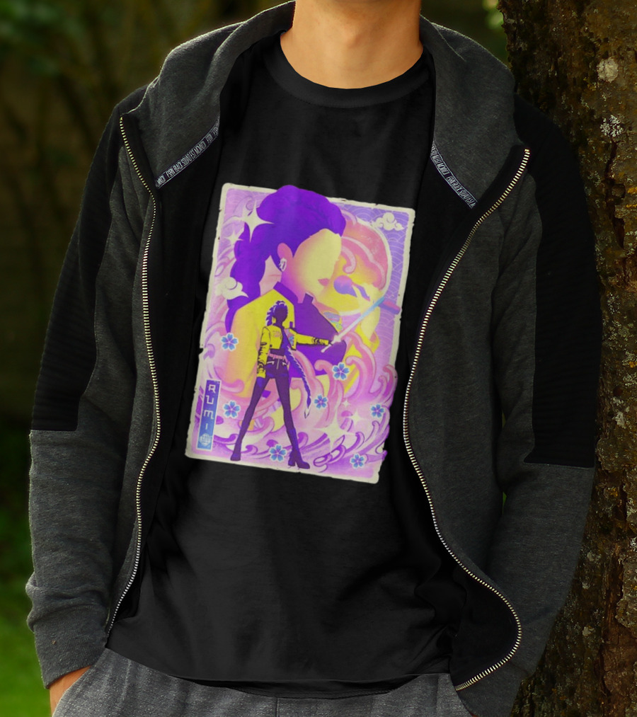 Rumi KPop Demon Hunters Musha E Floral Warrior T-Shirt