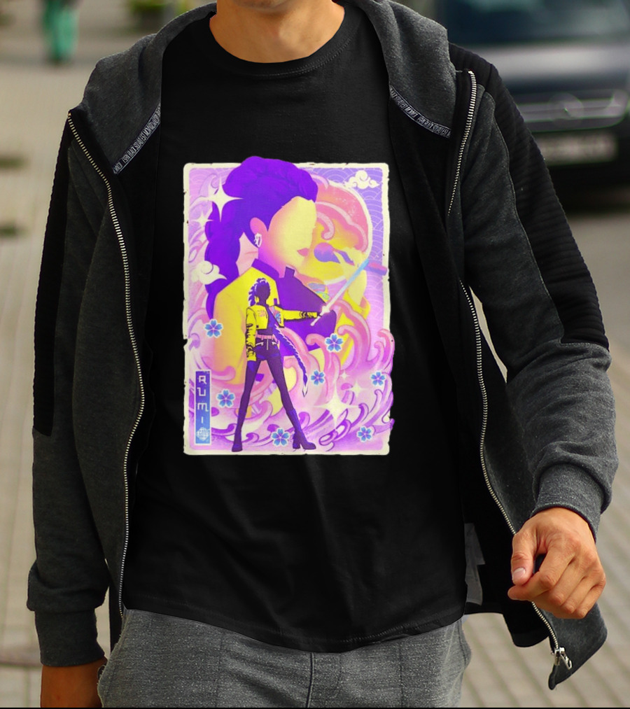 Rumi KPop Demon Hunters Musha E Floral Warrior T-Shirt