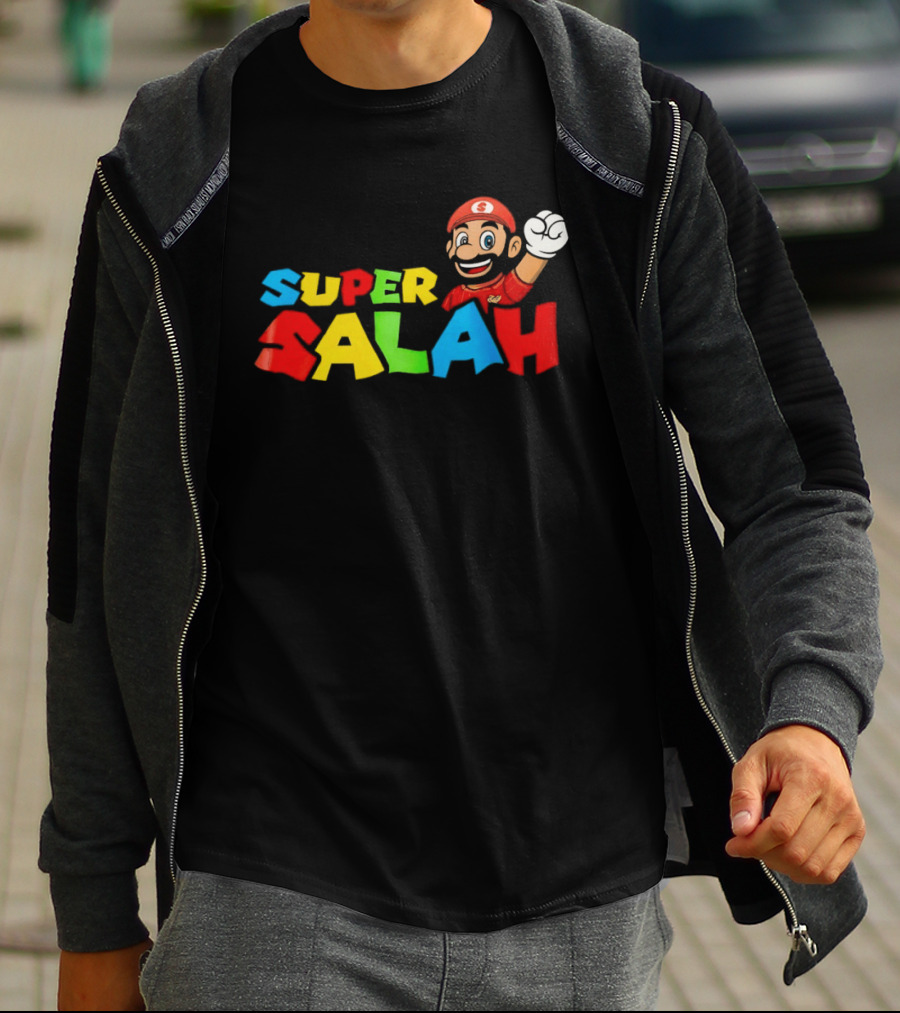 Super Salah Liverpool Fun Mario Gaming Adventure T-Shirt