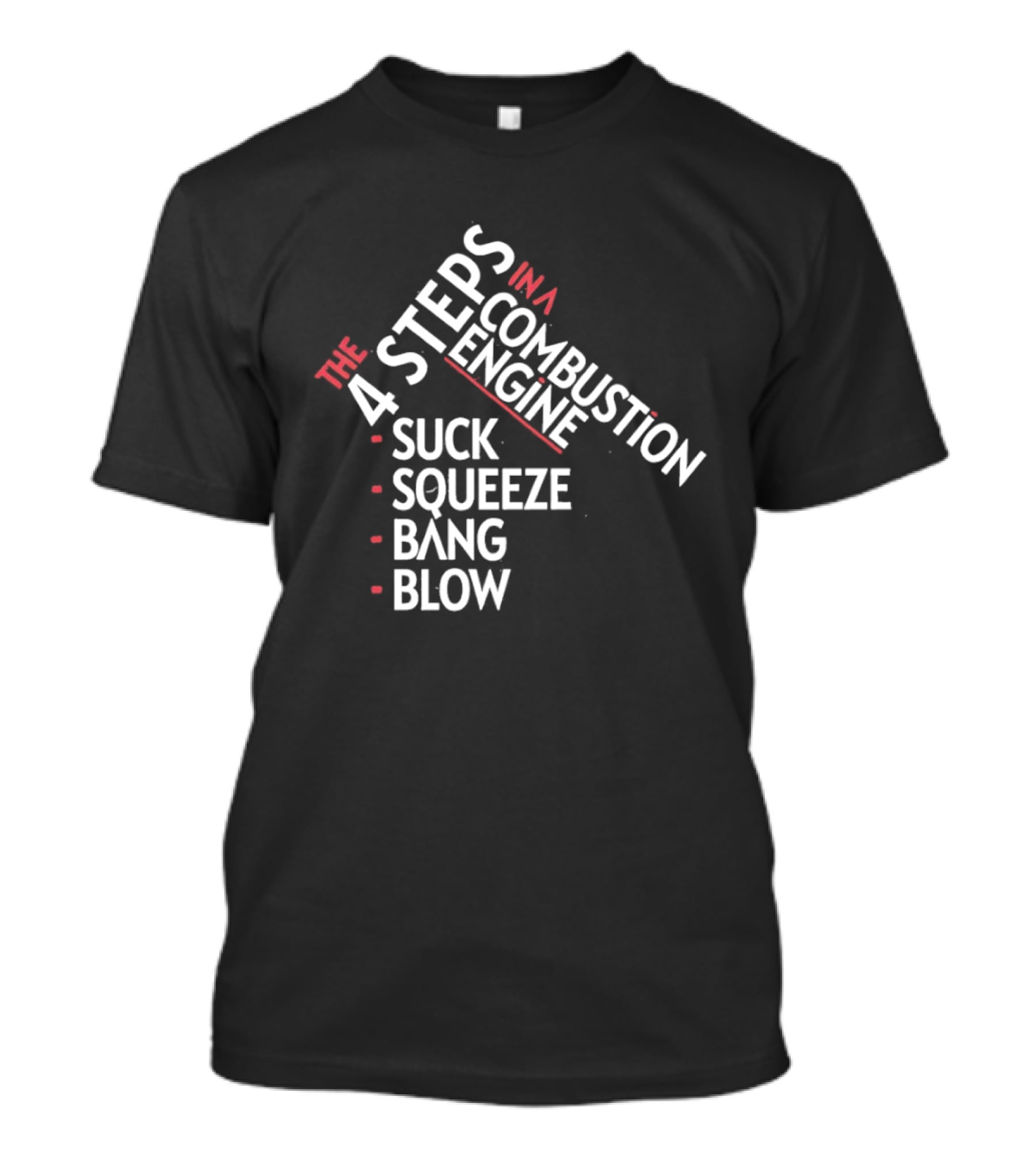 4 Steps In A Combustion Engine Suck Squeeze Bang Blow T-Shirt