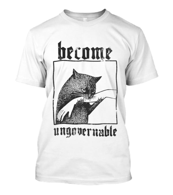 Become Ungovernable Black Cat Bit Hand T-Shirt