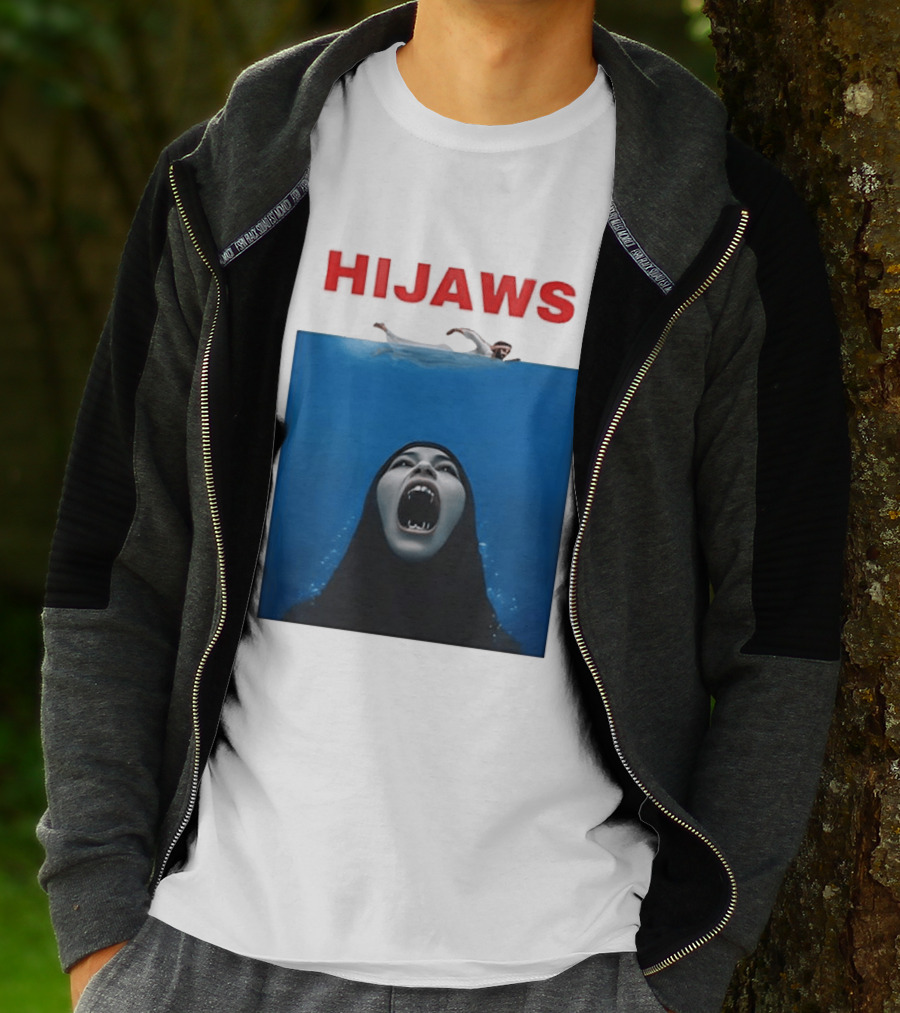 Hijaws Parody Jaws Movie T-Shirt