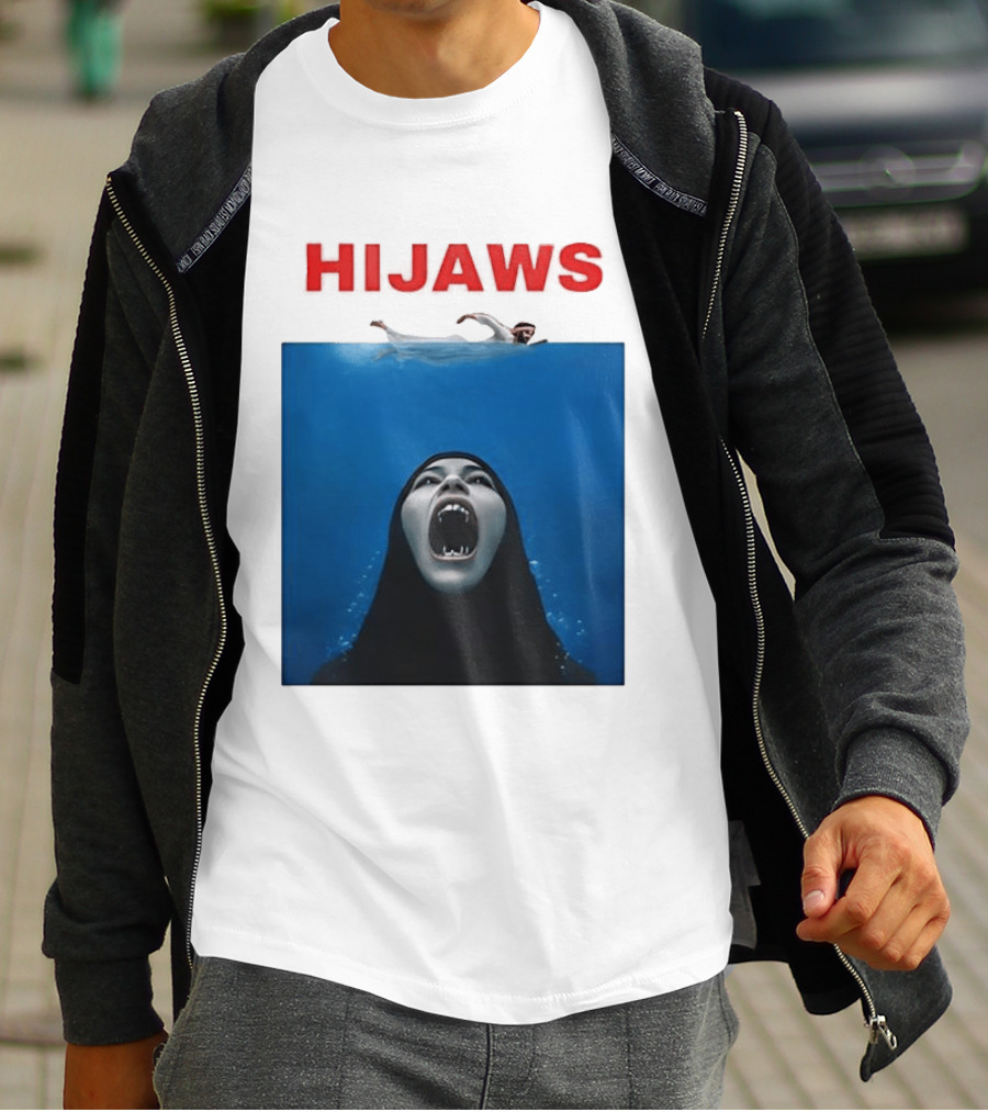 Hijaws Parody Jaws Movie T-Shirt