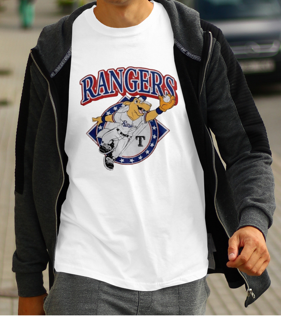Rangers Captain Texas Mascot Baseball Icon Homage T-Shirt