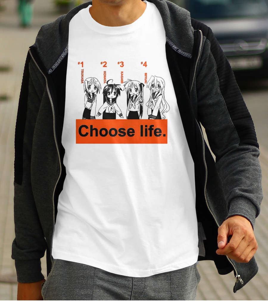 Tsukasa Konata Kagami Miyuki Choose Life T-Shirt