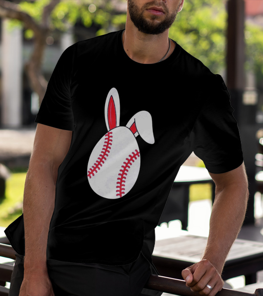 Happy Easter Bunny Ears Baseball Egg T-Shirt