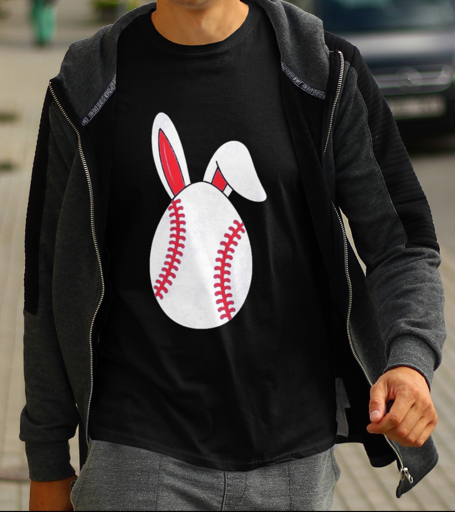 Happy Easter Bunny Ears Baseball Egg T-Shirt