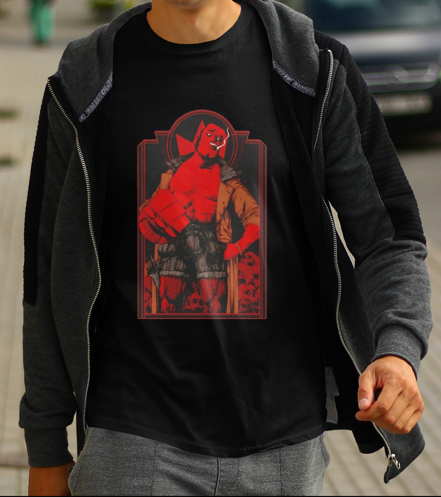 Hellboy The Right Hand Of Doom Red Comic T-Shirt
