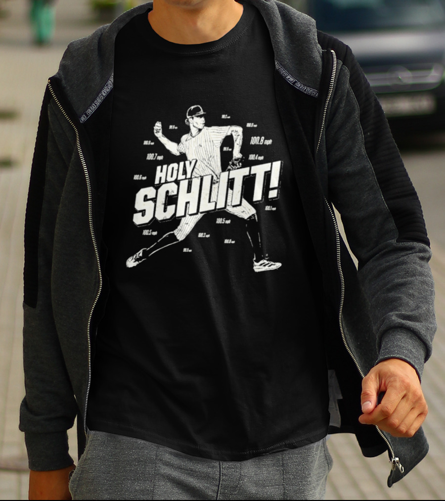 Holy Schlitt Cam Schlittler Yankees Pitching MLB Speed T-Shirt