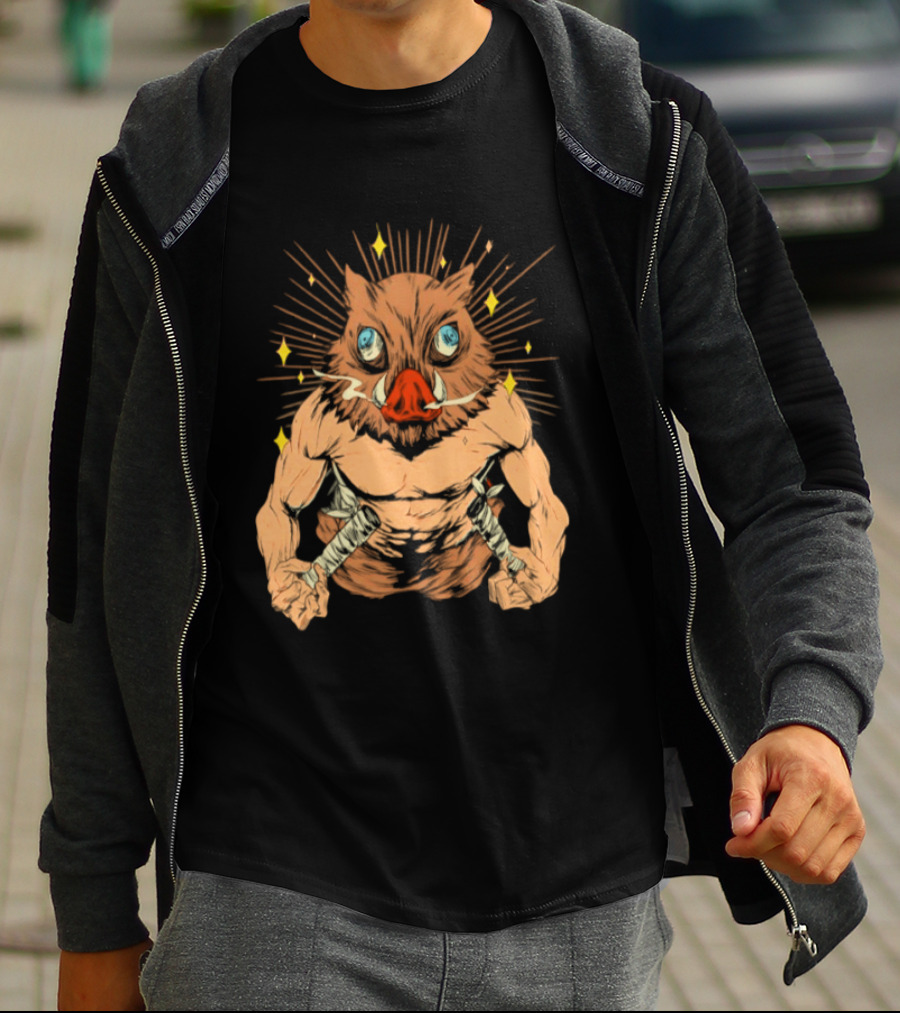 Inosuke Hashibira Beast Mode Demon Slayer Anime T-Shirt