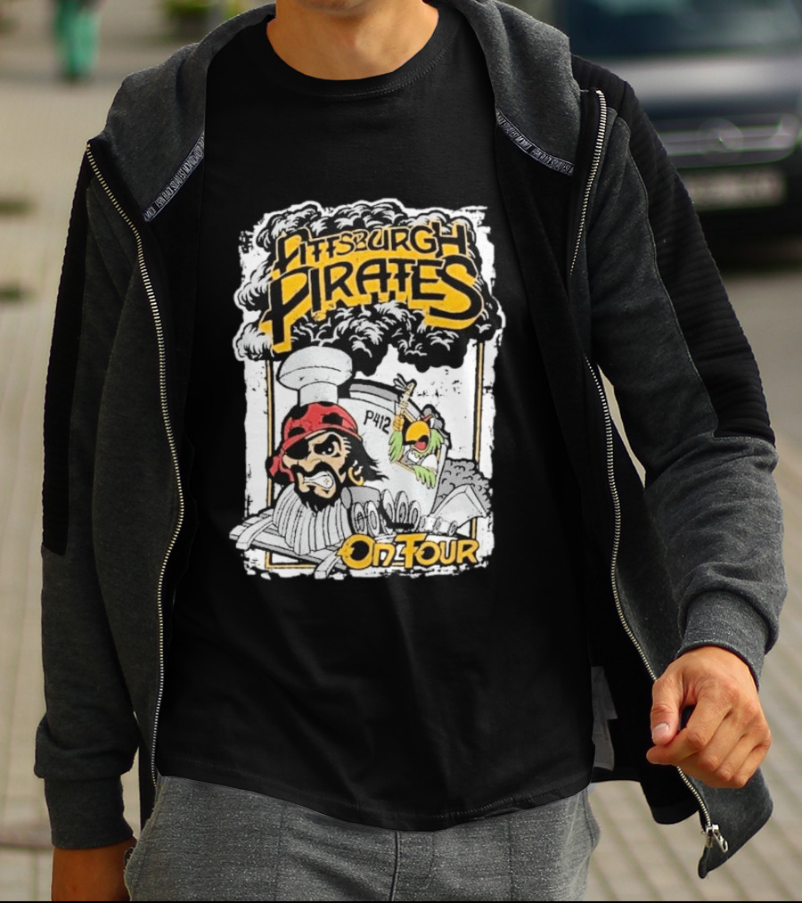 Pittsburgh Pirates P412 On Tour Pirate And Parrot Train T-Shirt