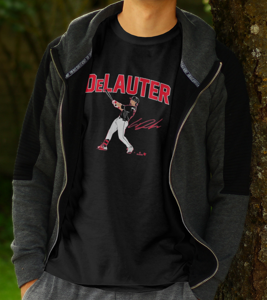 DeLauter Baseball Swing Action Signature T-Shirt