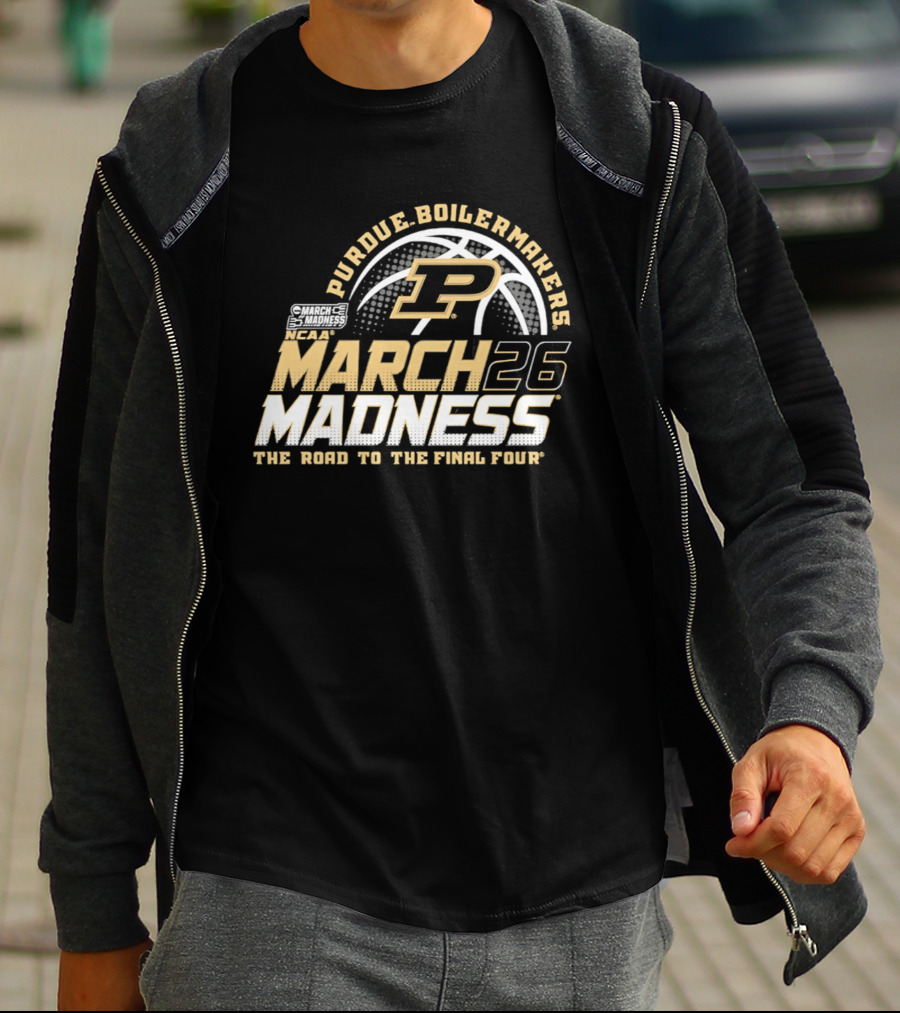 Purdue Boilermakers P March Madness 2026 The Road To The Final Four T-Shirt