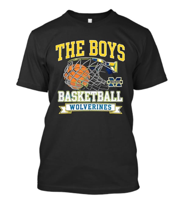 The Boys Basketball Wolverines Michigan M Hoops Sports Team T-Shirt