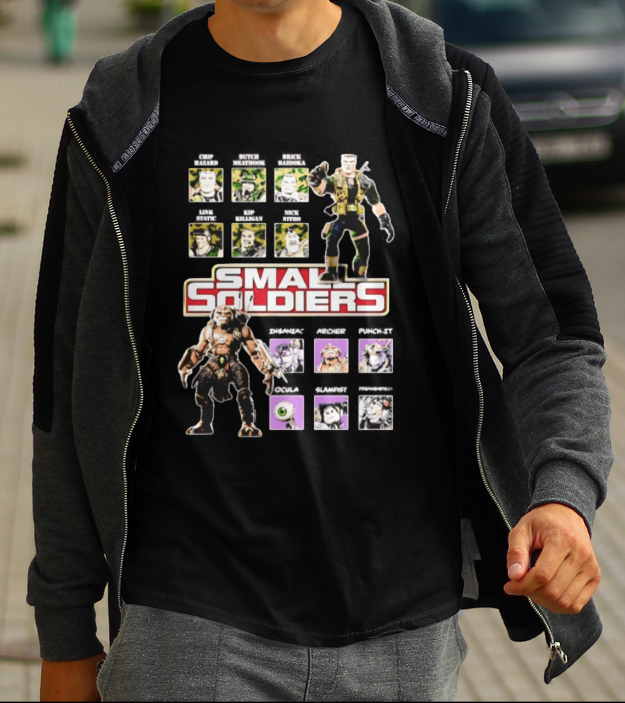 Small Soldiers 1998 Major Chip Hazard And Archer Globotech Characters T-Shirt
