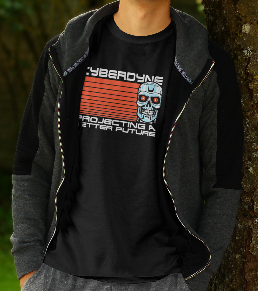 CYBERDYNE Projecting A Better Future Terminator Skull T-Shirt