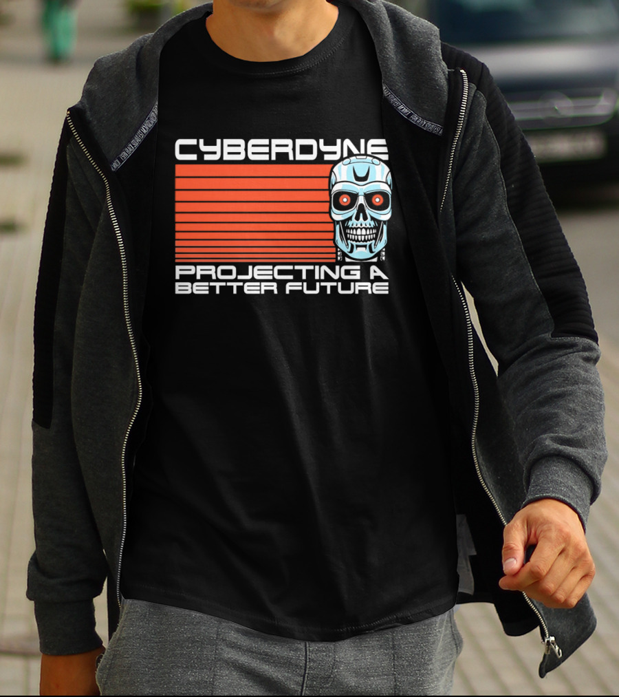 CYBERDYNE Projecting A Better Future Terminator Skull T-Shirt