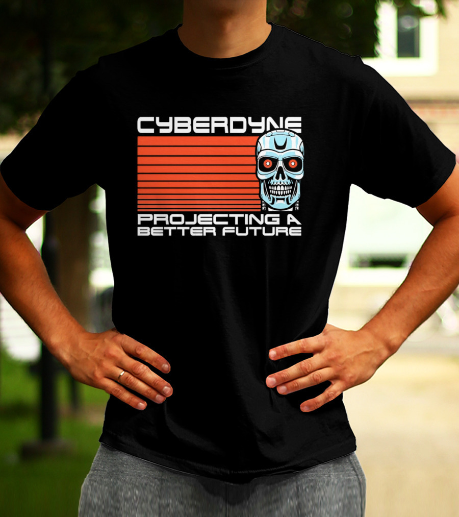 CYBERDYNE Projecting A Better Future Terminator Skull T-Shirt