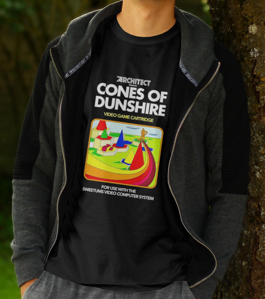 Architect Cones Of Dunshire Video Game Cartridge For Use With The Sweetums Video Computer System T-Shirt