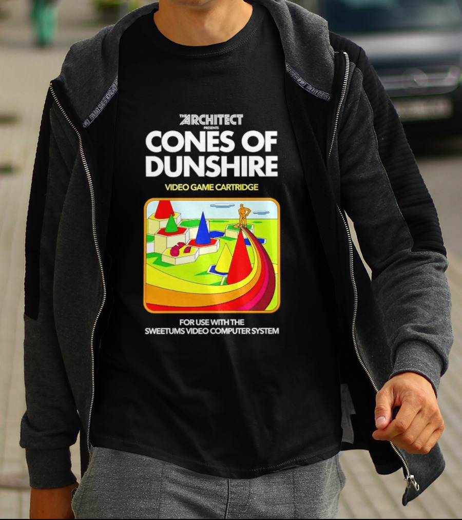 Architect Cones Of Dunshire Video Game Cartridge For Use With The Sweetums Video Computer System T-Shirt