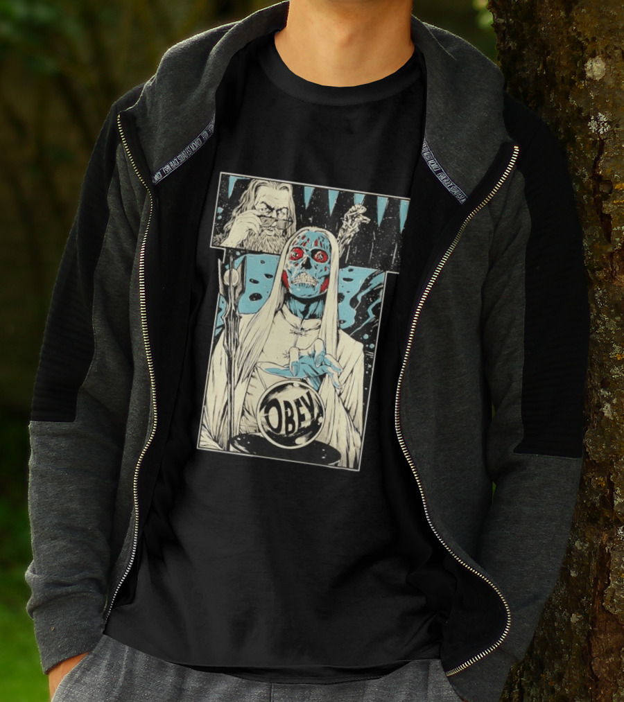 The Lord Of Obedience Obey Visionary Collide They Live X Lord Of The Ring T-Shirt