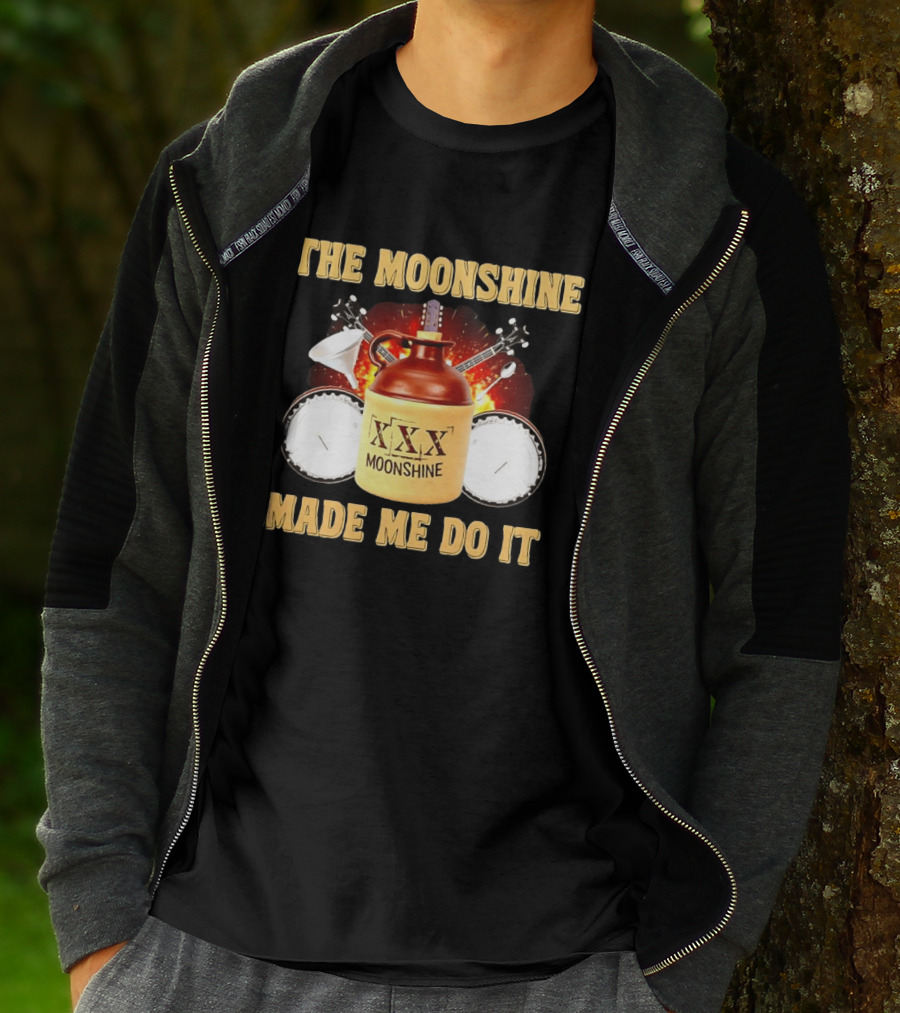 The Moonshine Made Me Do It Jug And Instruments T-Shirt