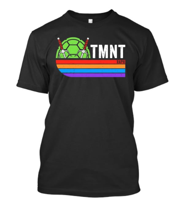 TMNT Raphael Raph Turtle Shell Sai Weapons Rainbow T-Shirt