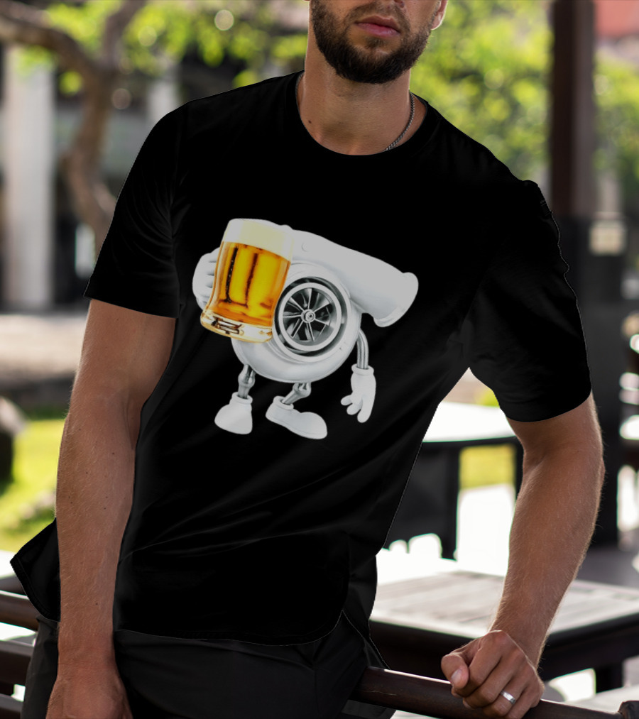 Turbocharger Holding Beer Meme T-Shirt