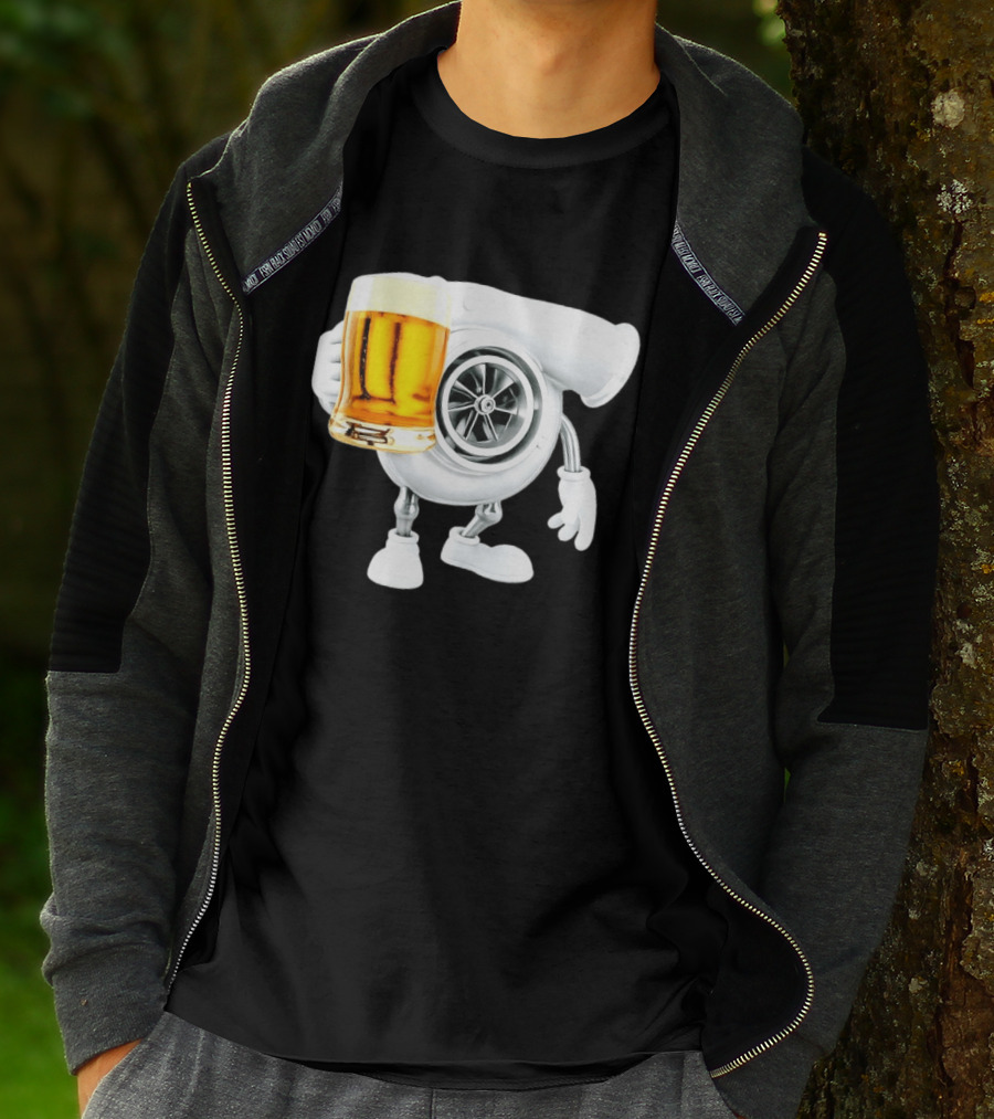 Turbocharger Holding Beer Meme T-Shirt