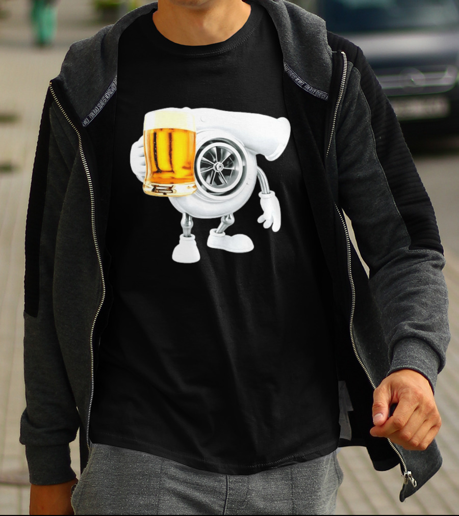 Turbocharger Holding Beer Meme T-Shirt