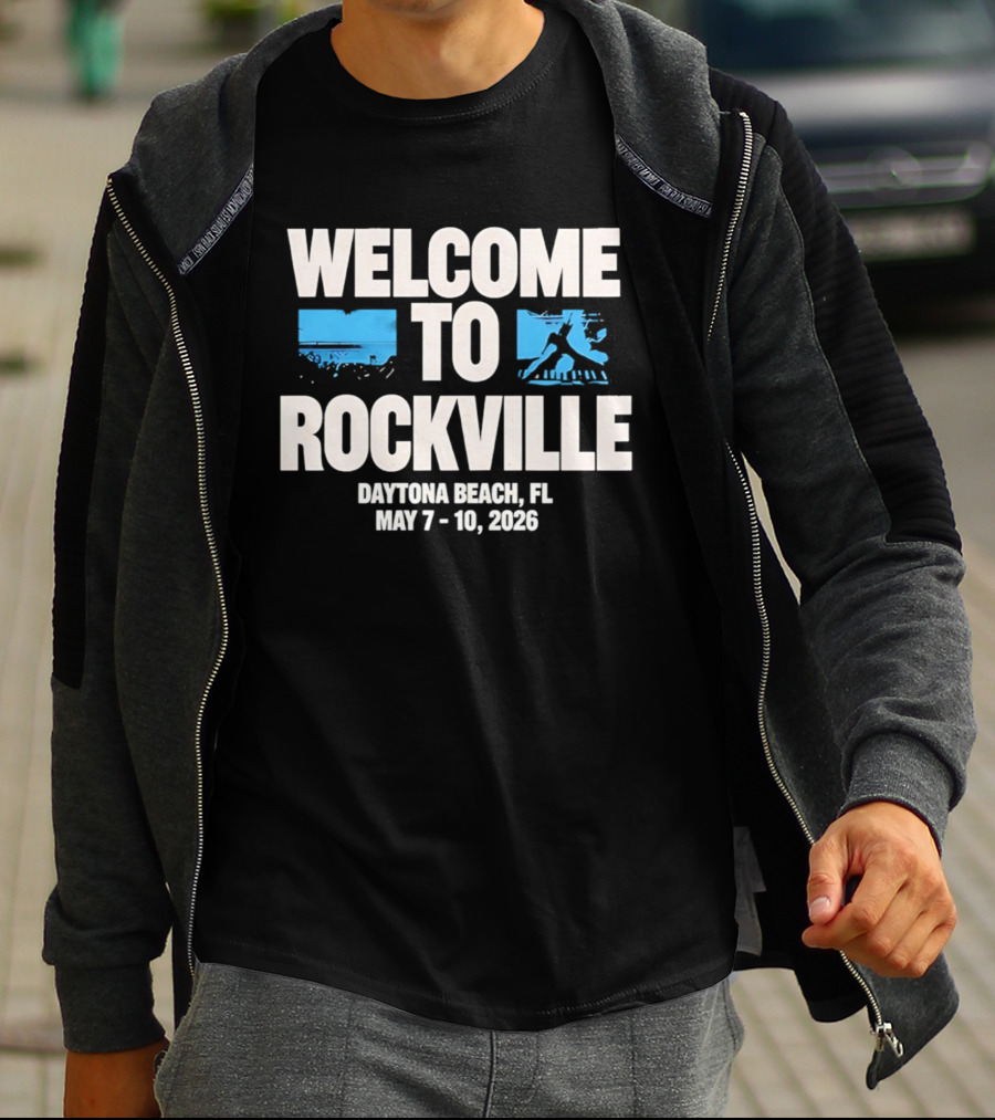 Welcome To Rockville Daytona Beach FL May 7 10 2026 Blue Stage T-Shirt
