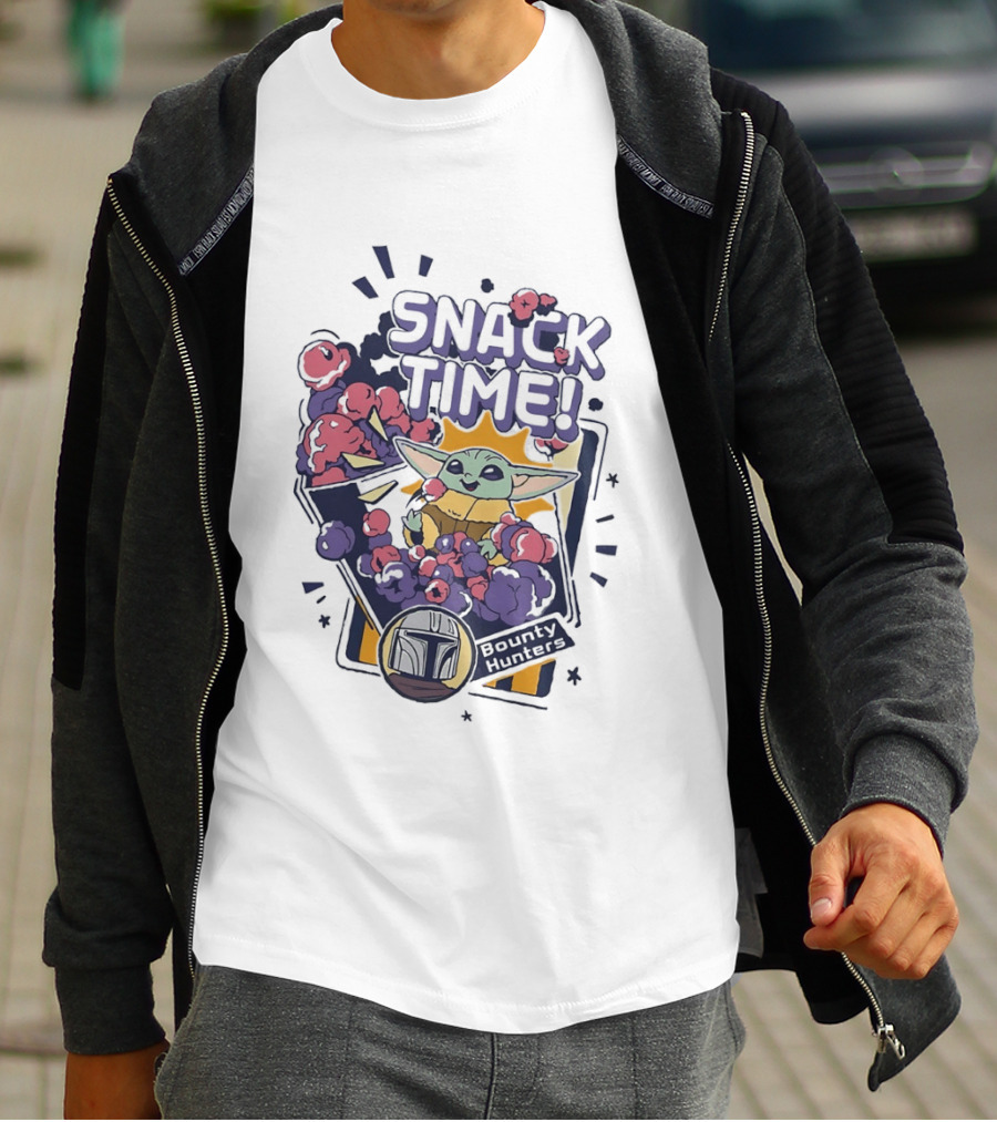 Snack Time Baby Yoda Star Wars Bounty Hunters T-Shirt