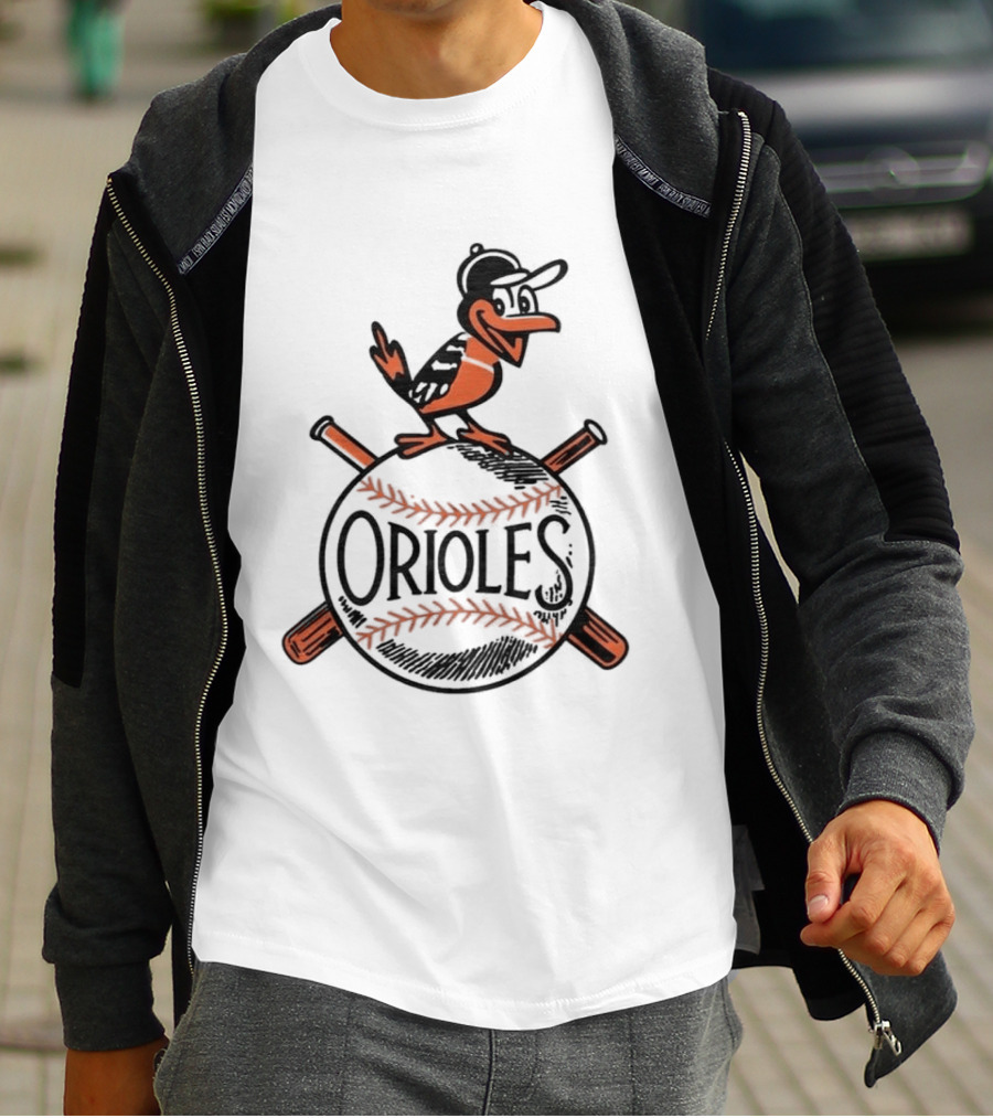 Baltimore Orioles Vintage '54 Iconic Bird And Baseball T-Shirt