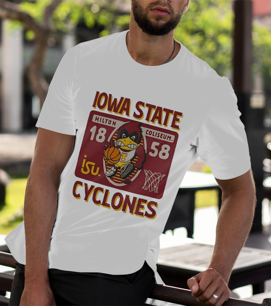 Iowa State Cyclones Hilton Coliseum 1858 Basketball T-Shirt
