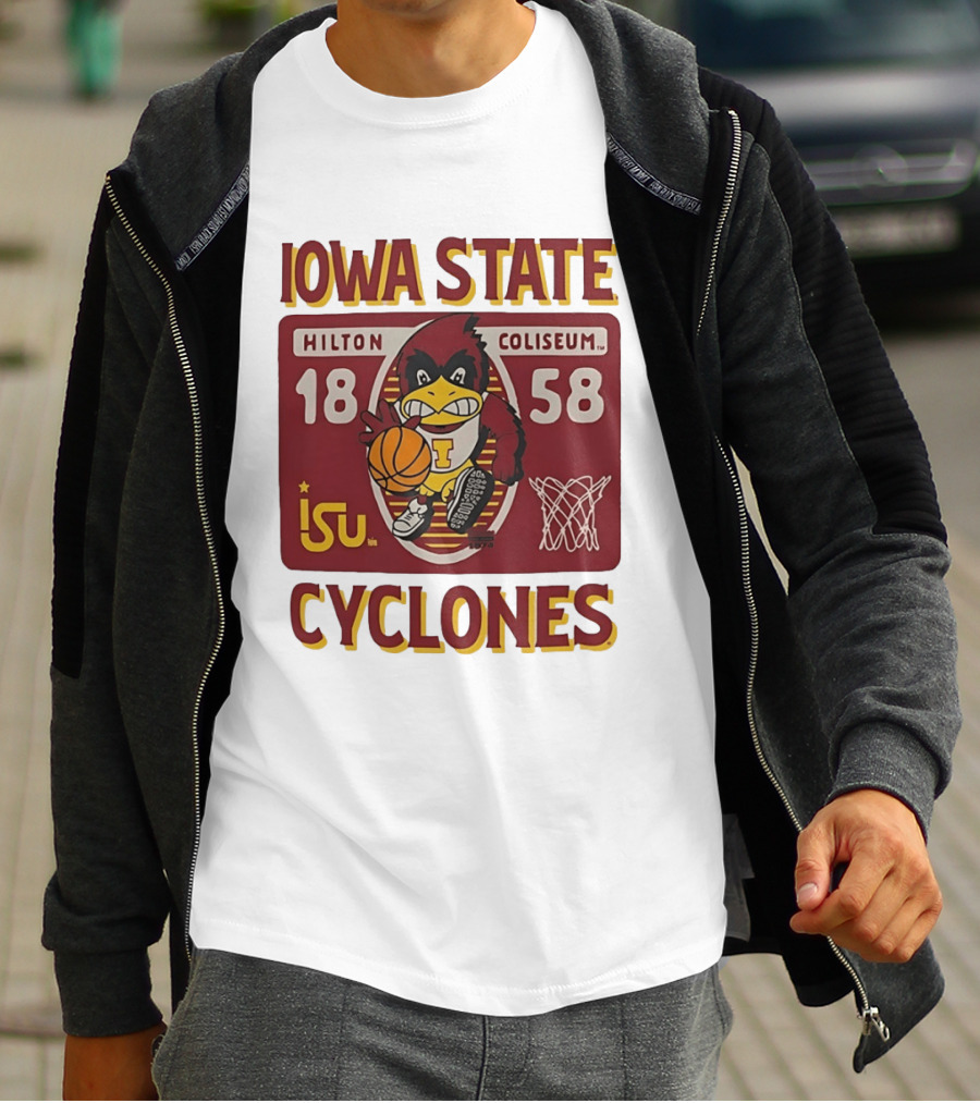 Iowa State Cyclones Hilton Coliseum 1858 Basketball T-Shirt