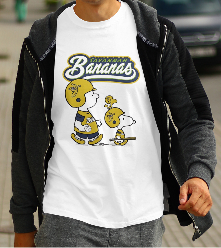 Savannah Bananas Peanuts Characters Baseball T-Shirt