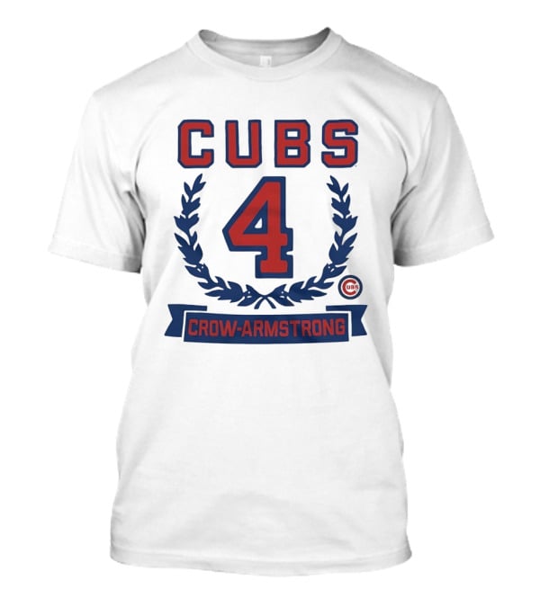 Cubs 4 Crow Armstrong Rookie Wreath T-Shirt