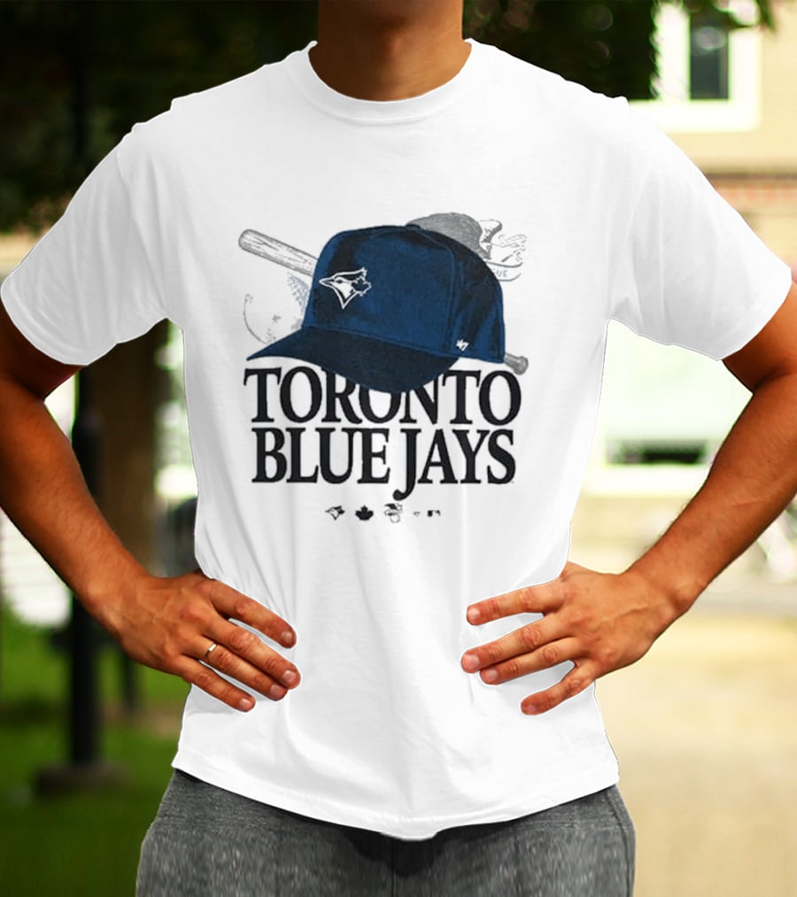 Toronto Blue Jays Baseball Cap And Bat Motif '47 T-Shirt