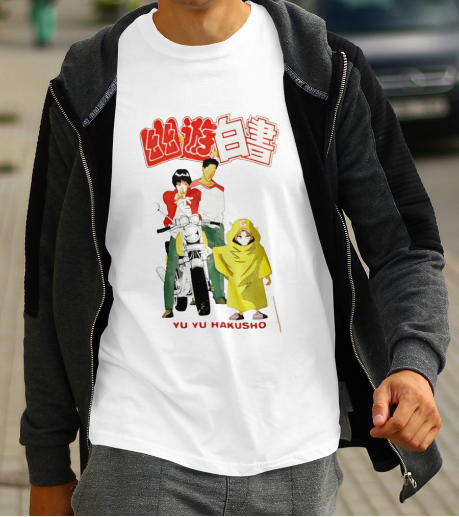 Ron Funches Loot Howard Yu Yu Hakusho Anime 90s Nostalgia Yusuke Kuwabara Hiei Kurama Motocross T-Shirt